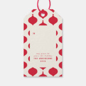 赤カラフルヴィンテージメリーの好意 ギフトタグ (裏面)