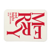 赤カラフルヴィンテージメリーの発表 マグネット (横)