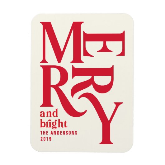 赤カラフルヴィンテージメリーの発表 マグネット (縦)