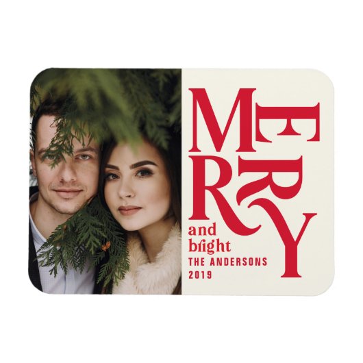 赤カラフルヴィンテージメリーの発表 マグネット (横)