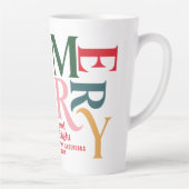 赤カラフルヴィンテージメリーチャリッツマの好意プレゼント カフェラテマグ (右)