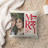 赤カラフルヴィンテージメリーchritsmas写真 クッション (ブランケット)