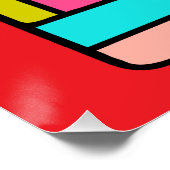 赤カラフル先生マンガ鉛筆 ポスター (コーナー)