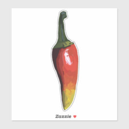 赤カラフル唐辛子 シール