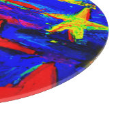 赤カラフル星。買今 カッティングボード (角)