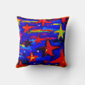 赤カラフル星。買今 クッション (裏面)