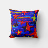 赤カラフル星。買今 クッション (正面)