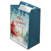 赤カラフル松 ミディアムペーパーバッグ (正面アングル)