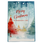 赤カラフル松 ミディアムペーパーバッグ (裏面)