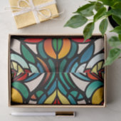 赤カラフル水百合ステンドグラス 薄葉紙 (ギフト)