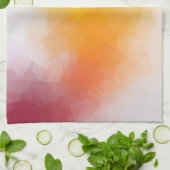 赤カラフル紫ブルーグリーンイエローテンプレート キッチンタオル (折り畳み)