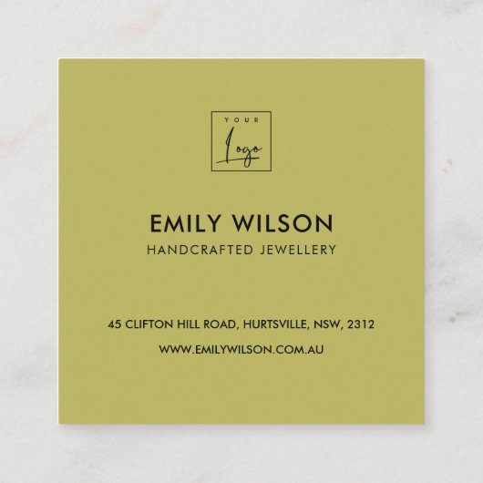 赤カラフル緑のクリスマスストッキングありがとう スクエア名刺 (裏面)