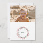 赤カラフル緑のクリスマス絵を描写数々の真 シーズンカード (裏面)