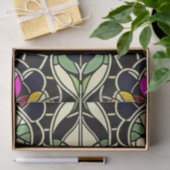 赤カラフル花ステンドグラス 薄葉紙 (ギフト)