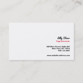 赤カラフル蓮フラワーヨガインストラクター 名刺 (裏面)