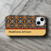 赤カラフル金ゴールドブルートライバルサークル幾何学的 Case-Mate iPhoneケース