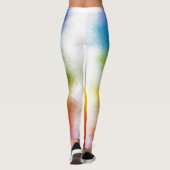 赤カラフル青イエローグリーンモダンテンプレート レギンス (裏面)