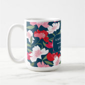 赤カラフル青フローラ会社名 コーヒーマグカップ (左)