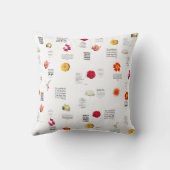 赤カラフル黄ピンクフローラ引用文枕 クッション (裏面)