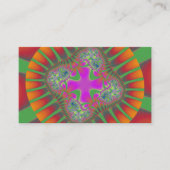 赤カラフル、オレンジ、緑のフラクタル 名刺 (正面)