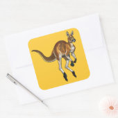 赤カンガルー スクエアシール (封筒)