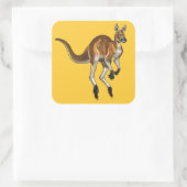 赤カンガルー スクエアシール (バッグ)