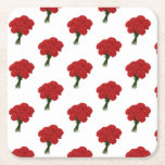 赤カーネーションの花束 – Romantic エレガント Art スクエアペーパーコースター<br><div class="desc">鮮やかな赤いカーネーションの花束を持つ手の繊細なデジタルイラストレーション。この時エレガント代を超えたデザインは、ロマンス、女性性、花の美しいを与え捉える。バレンタインデー、記念日、家の装飾ユニークやファッション、文房具の発表作品に最適。</div>