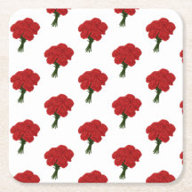 赤カーネーションの花束 – Romantic エレガント Art