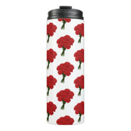 赤カーネーションの花束 – Romantic エレガント Art タンブラー
