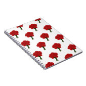 赤カーネーションの花束 – Romantic エレガント Art ノートブック (右側)