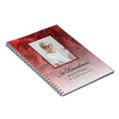 赤カーネーションフローラお祝いの葬式 ノートブック (右側)