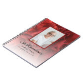 赤カーネーションフローラお祝いの葬式 ノートブック (左側)