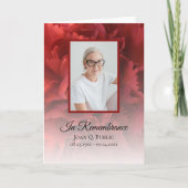 赤カーネーションフローラ葬儀折り プログラム (正面)