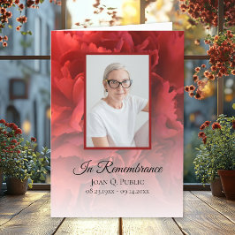 赤カーネーションフローラ葬儀折り プログラム