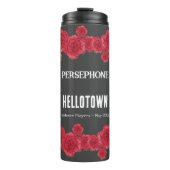 赤カーネーション縁どウォーターボトルブラー タンブラー (正面)