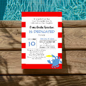 赤カ航海のニ小パーソナライズされた洗礼 招待状