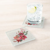 赤ガラスのコースター ガラスコースター (アングル)