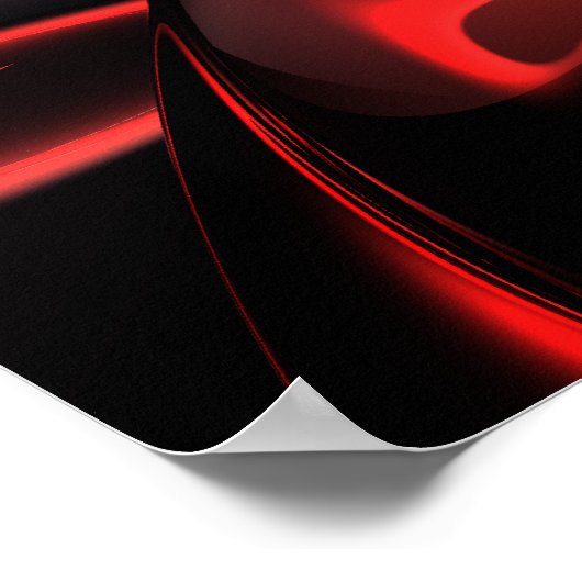 赤ガンマ線抽象芸術ポスター ポスター (角)