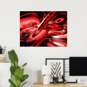 赤ガンマ線抽象芸術ポスター ポスター (ホームオフィス)