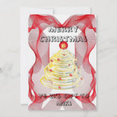 赤ガーゼハロークリスマスツリー 招待状 (裏面)