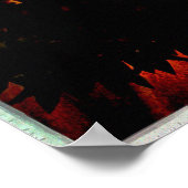 赤ガーベラデイジークローズアップはっきりした写モダン真インスパイア ポスター (角)