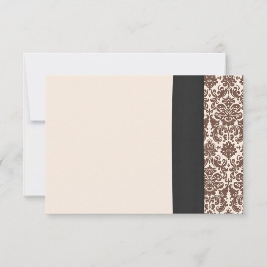 赤ガーベラデイジーダマスク返信カード 出欠カード (裏面)