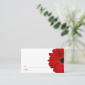 赤ガーベラデイジー結婚の座席表 プレイスカード (スタンド正面)