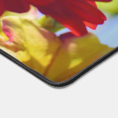 赤ガーベラデイジー美しい赤デイジー花 デスクマット (コーナー)