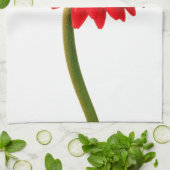 赤ガーベラデイジー花フローラデイジー花 キッチンタオル (折り畳み)