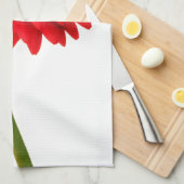 赤ガーベラデイジー花フローラデイジー花 キッチンタオル (四つ折り)