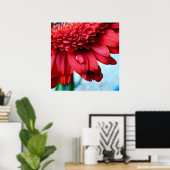 赤ガーベラ ポスター (ホームオフィス)