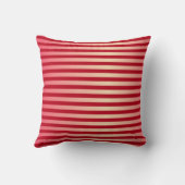赤ガーリーとピンクのグラデーショストライプン クッション (裏面)