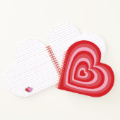 赤ガーリーピンクハートY2Kパターン ノートブック (内部)