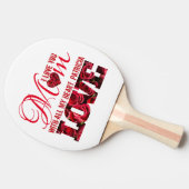赤ガーリー白シックエレガントマモダンザーズ 卓球ラケット (横)